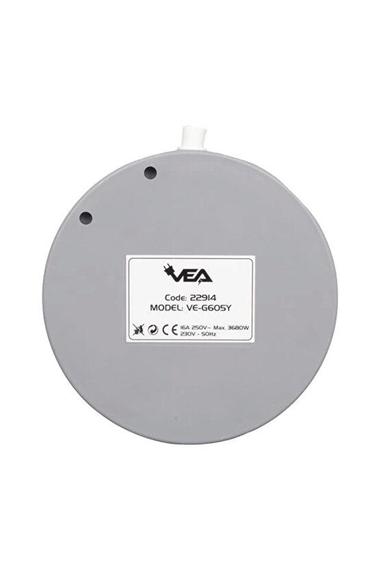 VE-G605Y 5li Anahtarlı 1.5 Metre Grup Priz