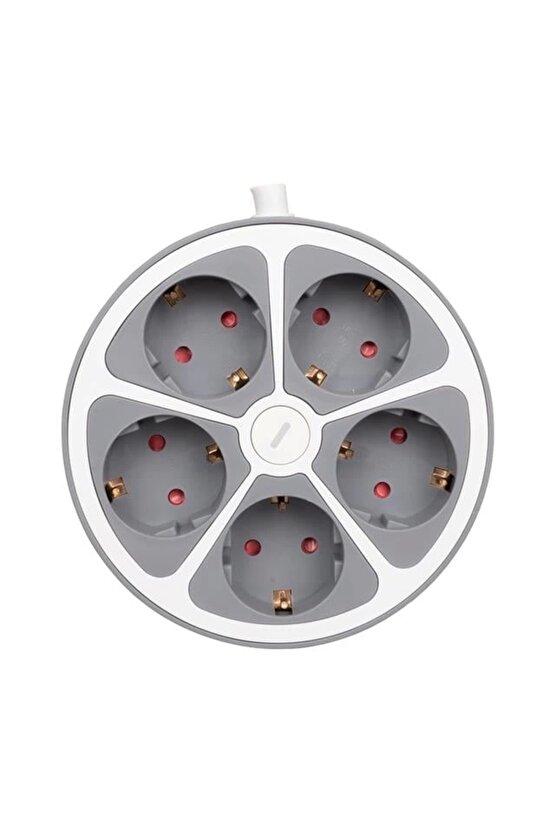 VE-G605Y 5li Anahtarlı 1.5 Metre Grup Priz