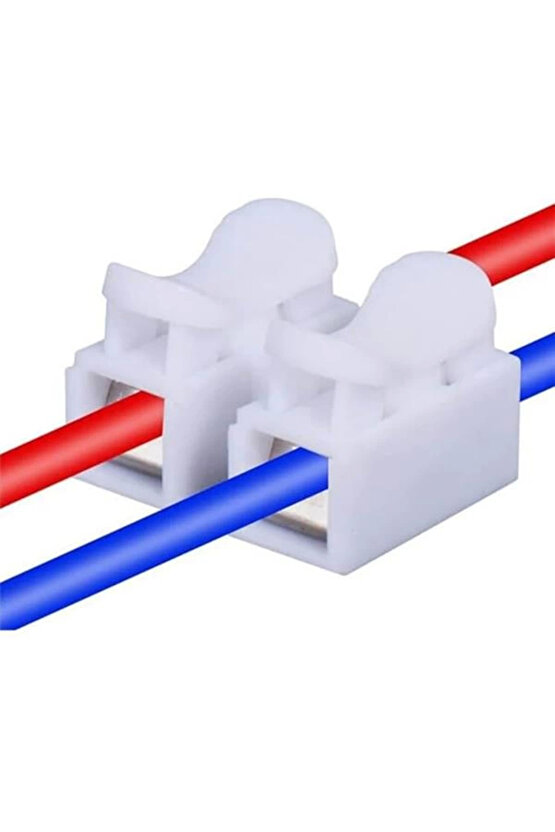 Mandallı Vidasız Klemens Basmalı Tip 2 li 2 pin 100lü Paket