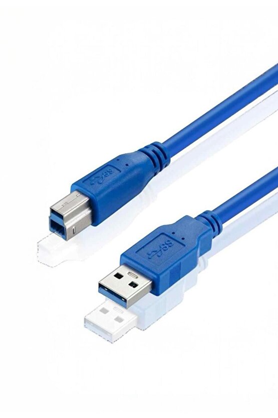 USB 3.0 Mavi Yazıcı Kablosu 1.8 Metre – Yüksek Hızlı Printer Bağlantı Kablosu