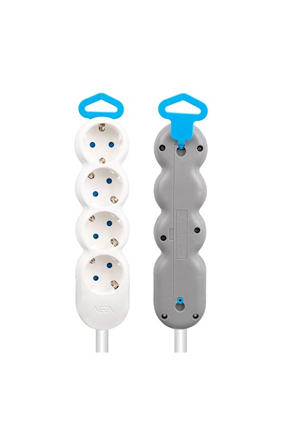 WİNTA- Vea Ve-2s4n 4lü 1.5 Metre Kablolu Grup Priz