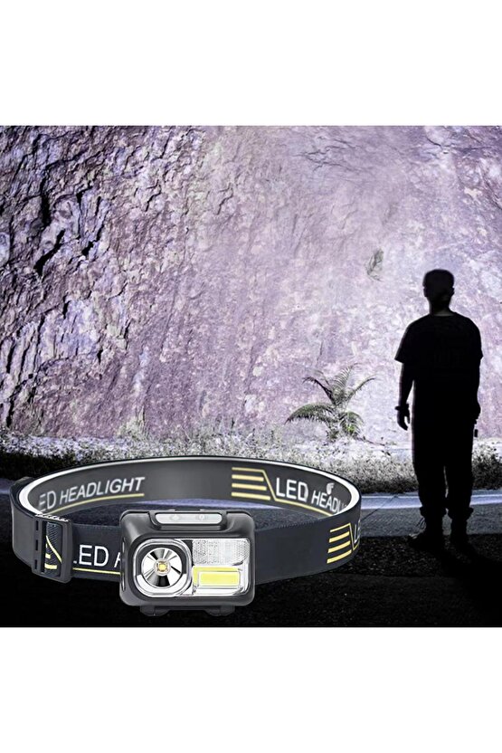 Profesyonel LED’li Şarjlı Kafa Lambası – Güçlü Aydınlatma, Hafif Tasarım