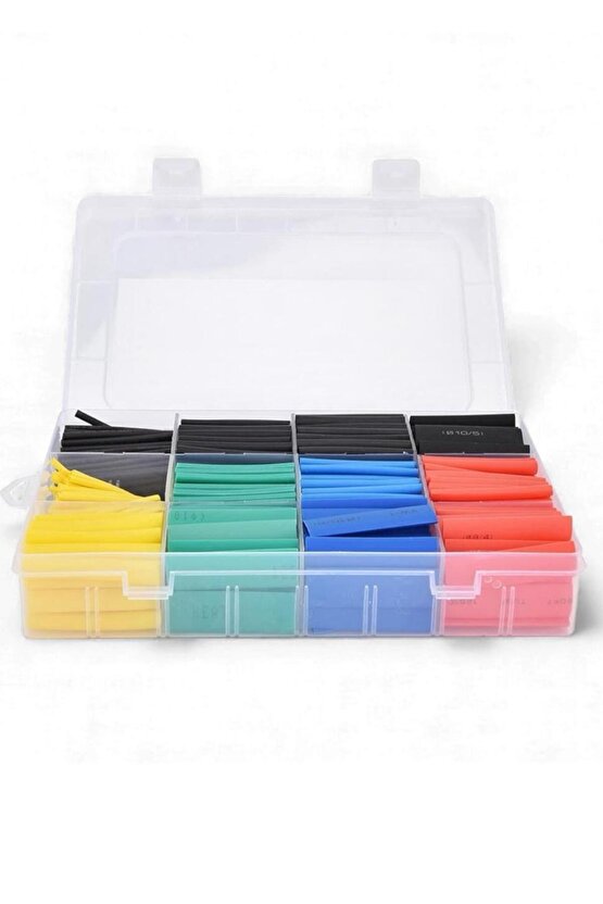 Isıyla Daralan Makaron 530 Adet Set – 12 Boy, Elektrik Kablo İzolasyon Kılıfı