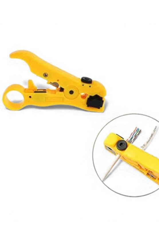 Koaksiyel Flat Kablo Soyucu | RG59 RG6 RG7 RG11 Uyumlu, Kamera ve CATV Kabloları İçin