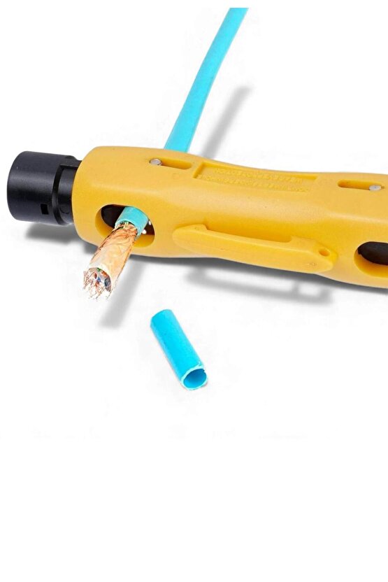 Koaksiyel Kablo Soyucu | RG59 RG6 RG7 RG11 Uyumlu, Ayarlanabilir, CAT ve Kamera Kablosu İçin