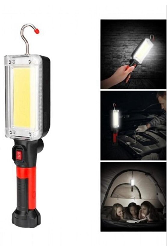 20 Watt COB LED Çalışma Lambası – Şarjlı, Güçlü Işık, Manyetik Ayaklı