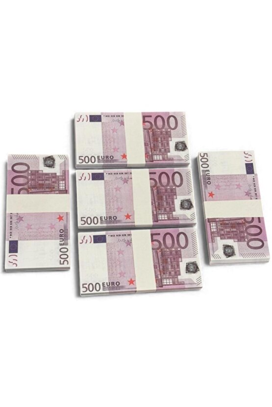 5 Deste 500 € Görünümlü Oyun Parası – Düğün, Kına, Koleksiyon, Mizah, Eğlencelik, Fotoğraf