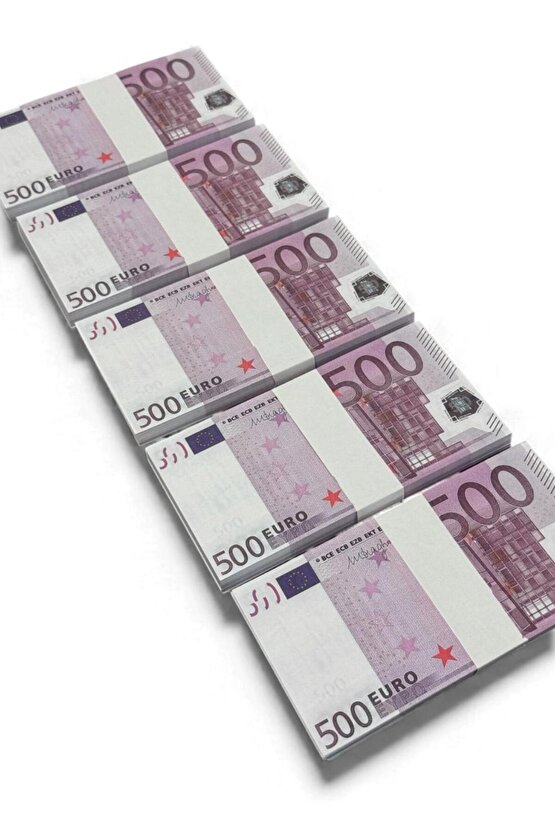 5 Deste 500 € Görünümlü Oyun Parası – Düğün, Kına, Koleksiyon, Mizah, Eğlencelik, Fotoğraf