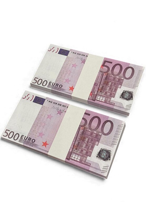 2 Deste 500 € Görünümlü Oyun Parası – Düğün Atma, Kına, Koleksiyon, Film Parası