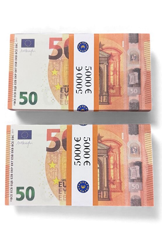Gerçek Görünümlü 2 Deste 50 € Oyun Parası – Düğün Atma, Koleksiyon ve Şaka Amaçlı 50 EURO