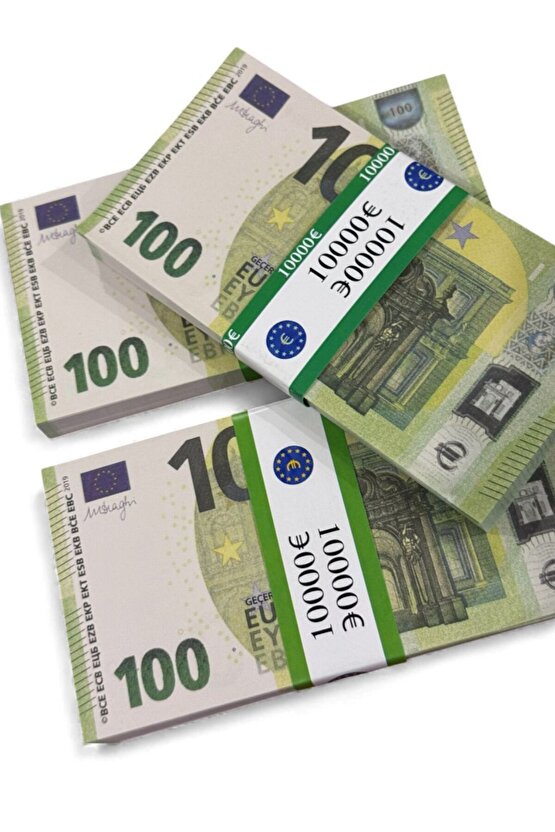 3 Deste 100 € Prop Money – Film, Fotoğraf, Sahne, Düğün, Parti ve Mizah Amaçlı Dekoratif Euro Parası