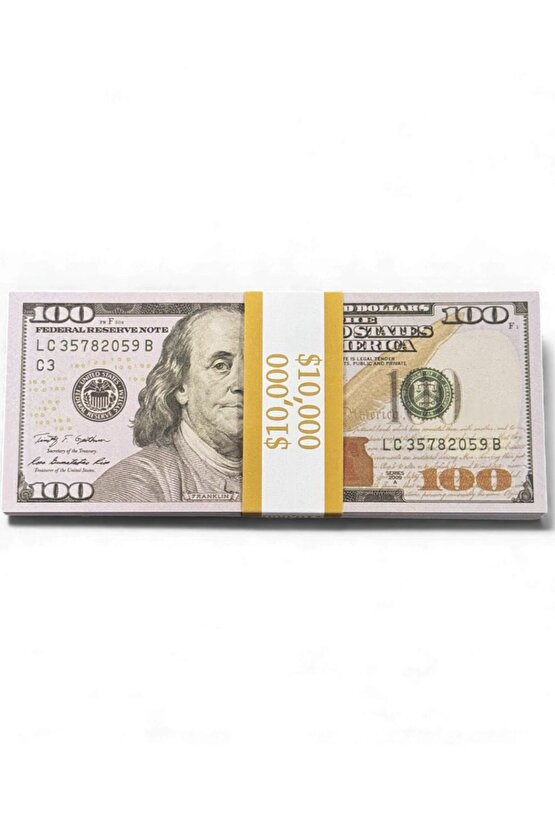 1 Deste Düğün Parası – Şaka Parası – 100$ Oyun Parası Deste (GEÇERSİZ Yazılı) | 1.kalite