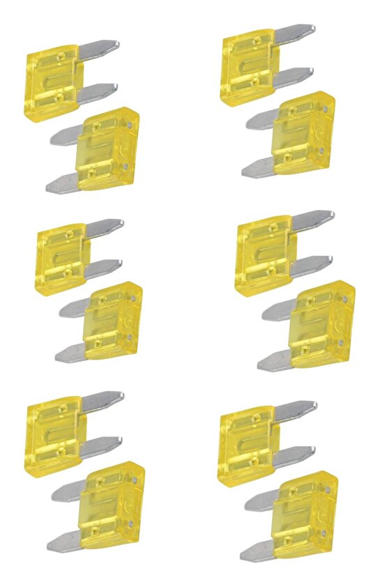 10 Adet 20A Bıçaklı Sigorta – Mini Model, Otomobil ve Scooter Elektrik Sistemi Koruyucu