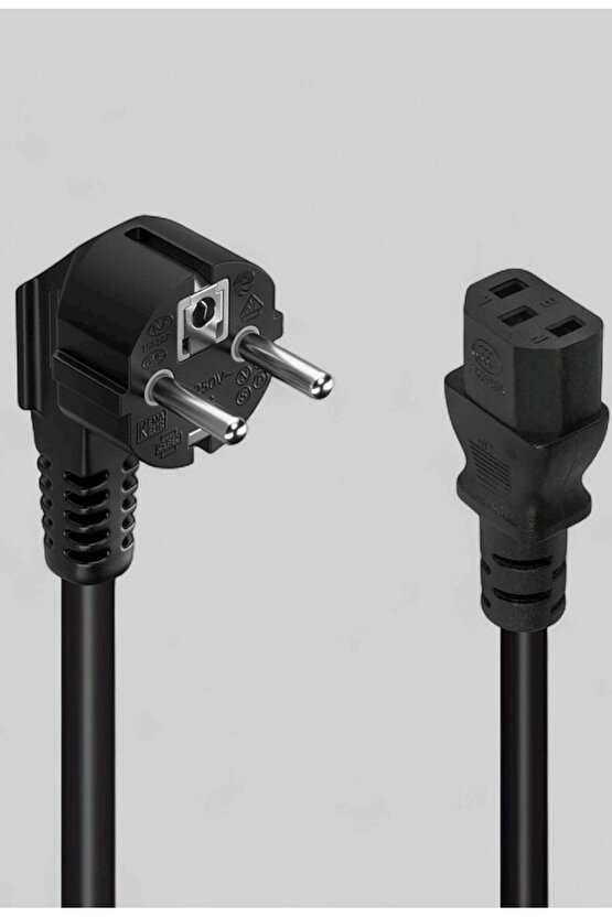 C7 Bilgisayar Power Kablosu 1.5 Metre | 3x0.75 mm Güç Kablosu, Dayanıklı ve Güvenli