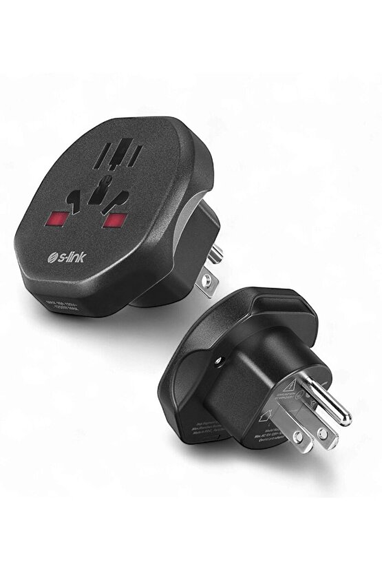 Universal Amerikan Tipi Priz Dönüştürücü – Avrupa Fişi ABD Fişine Çevirici Adaptör