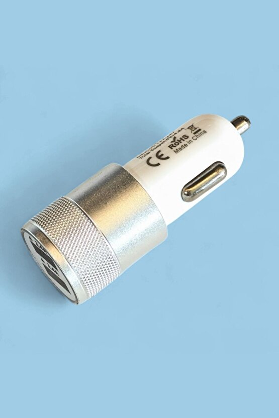 USB 2 Çıkışlı Oto Şarj Aleti – 5 Volt 2.1 Amper Hızlı Araç Çakmaklık Şarj