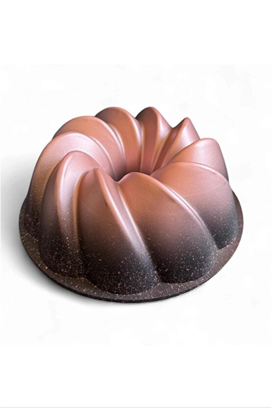 Granit Kaplamalı 25 cm Döküm Kek Kalıbı – Dalgalı Desenli Yuvarlak Kek Kalıbı