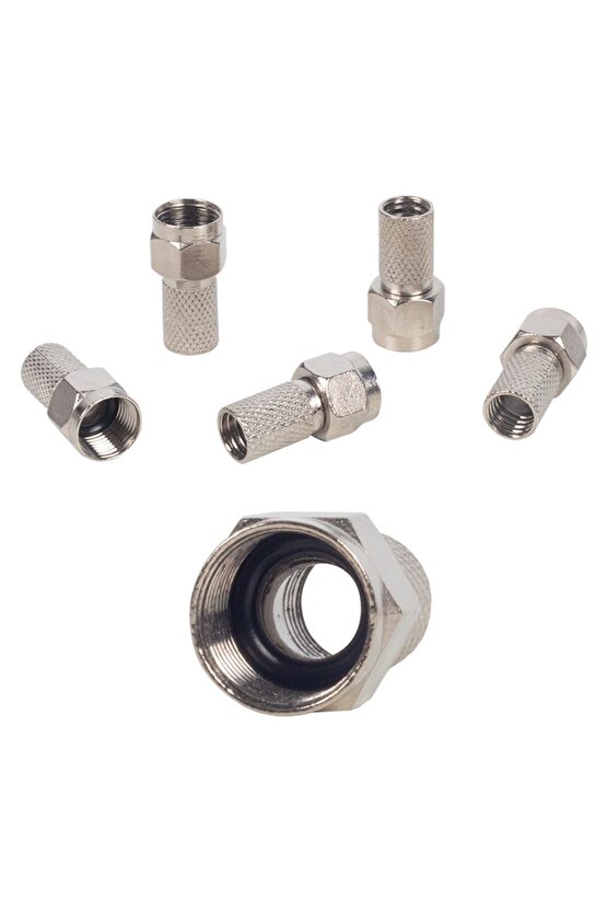 1.kalite Siyah Contalı Rg6u6 22 Mm F Konnektör (100LÜ POŞET)