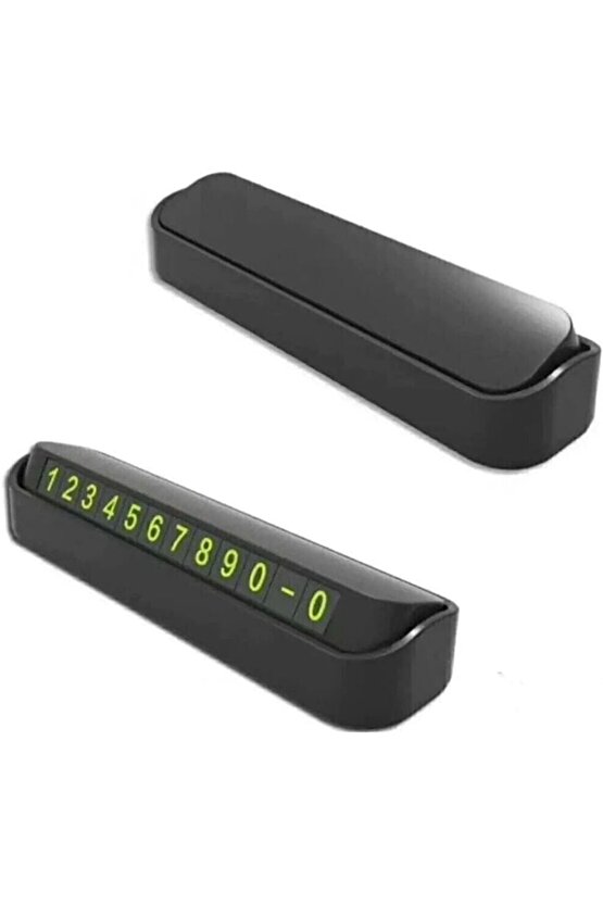 Araç İçi Fosforlu Numaratör Aç-Kapa Kutulu Araç Park Torpido Üstü Telefon Numarası Göstergesi