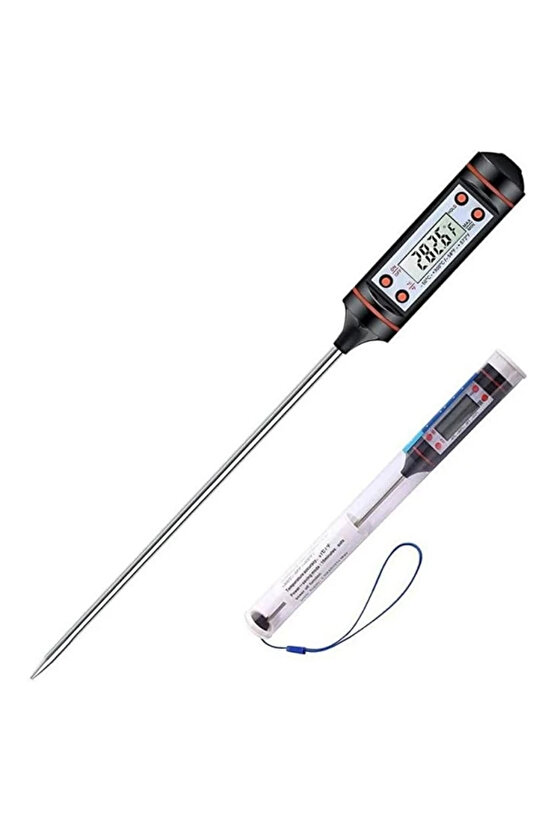 Dijital Gıda Termometresi Sıvı Gıda Et Su Süt Yiyecek Sıcaklık Ölçer Mutfak Gıda Termometresi Ölçüm