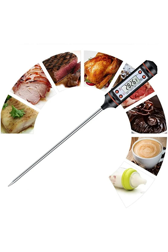 Gıda Termometresi Sıvı Gıda Et Su Süt Mama Sıcaklık Ölçer Yoğurt Mayalamak Için Termometre