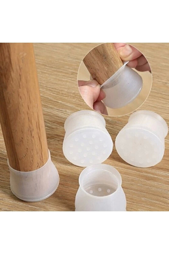 Masa Ve Sandalye Ayak Koruyucu Silikon 12 Adet - CHTBIL7123-4165