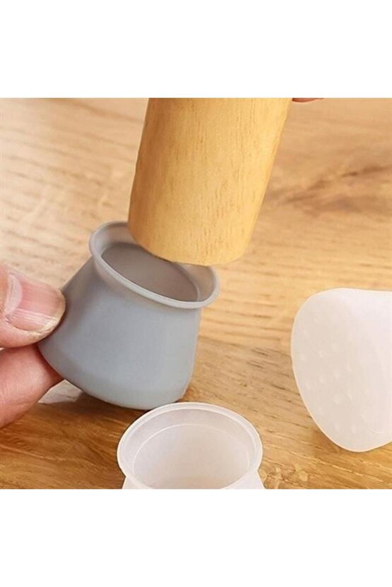 8 Adet Silikon Masa ve Sandalye Ayağı İçin Kaydırmaz Çizdirmez Yıkanabilir Mobilya Çorabı Koruyucusu