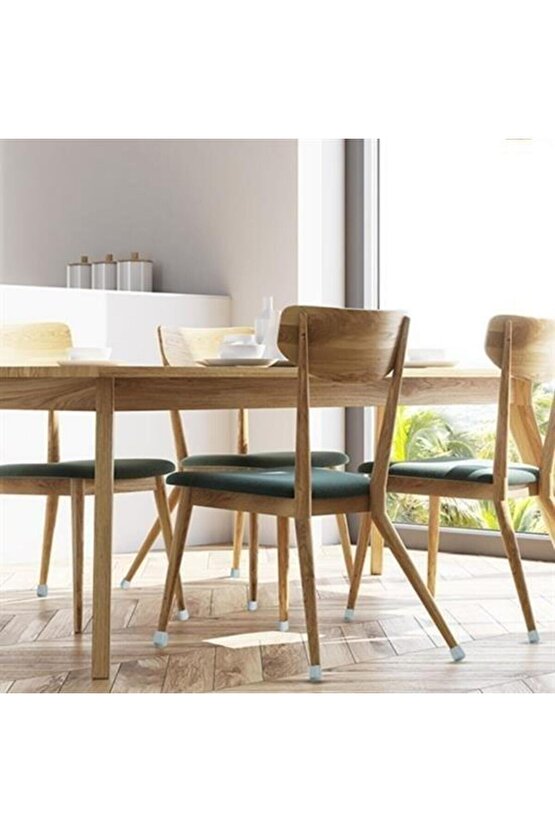 8 Adet Silikon Masa ve Sandalye Ayağı İçin Kaydırmaz Çizdirmez Yıkanabilir Mobilya Çorabı Koruyucusu