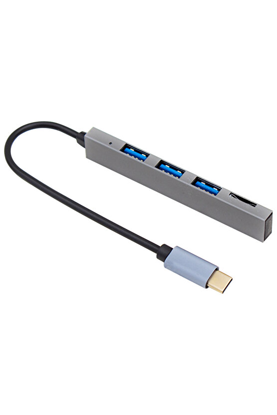 PM-6493 TYPE-C HUB 3x USB 3.0 SDTF HAFIZA KART OKUYUCU DOCK STATION (MACBOOK - PC - PLAYSTATİON -