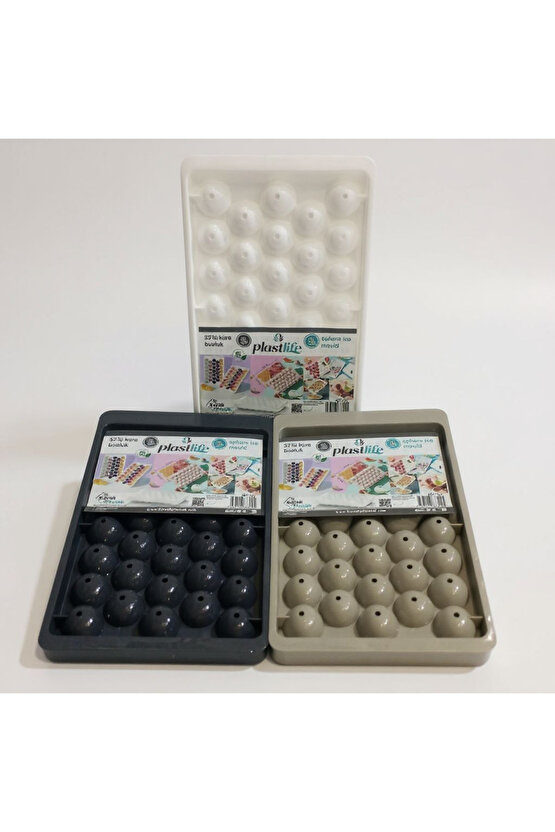 BUZLUk 33 LÜ KÜRE 3 PK 3 RENK boncuk Şekiller 33x3