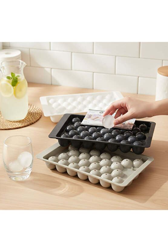 BUZLUk 33 LÜ KÜRE 3 PK 3 RENK boncuk Şekiller 33x3