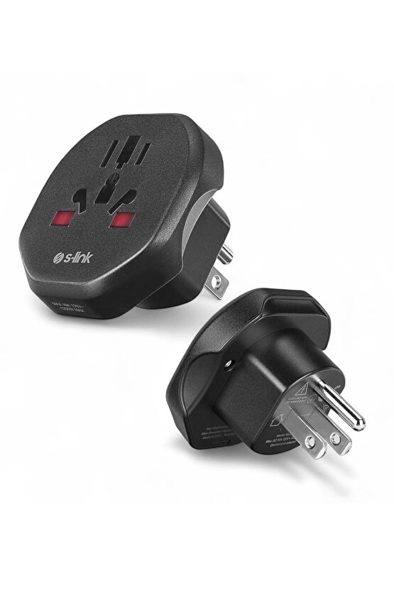 Universal Seyahat Priz Adaptörü – Tüm Ülke Fiş Tipleri, Amerikan Tipi Çıkış