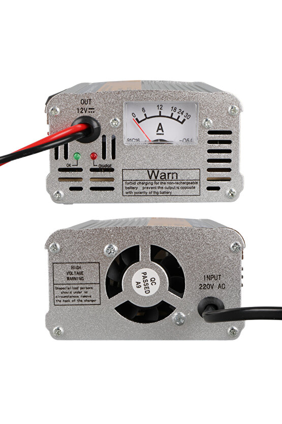 MA-1210A 12 Volt - 10 Amper Akıllı Hızlı Akü Şarj Cihazı Analog Amper Göstergeli