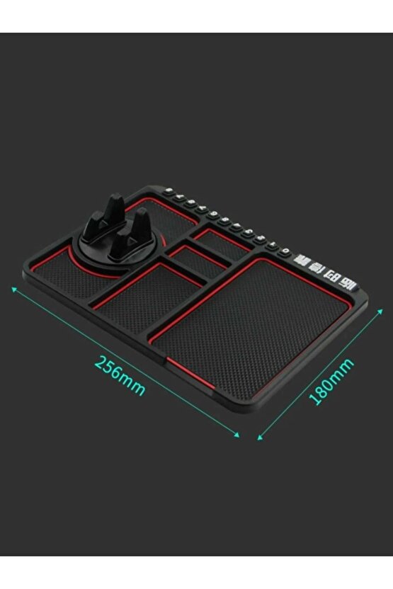 Numaratörlü Ve Telefon Tutacağı Kaydırmaz Ped Yeni Nesil  vakumlu Araç Organizeri