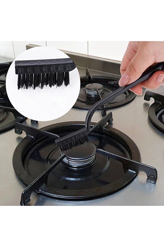3 Parça Tel Fırça Detaylı Temizlik Seti Mutfak fırın davlumbaz yağ çıkarma lavabo köşe temizleyici