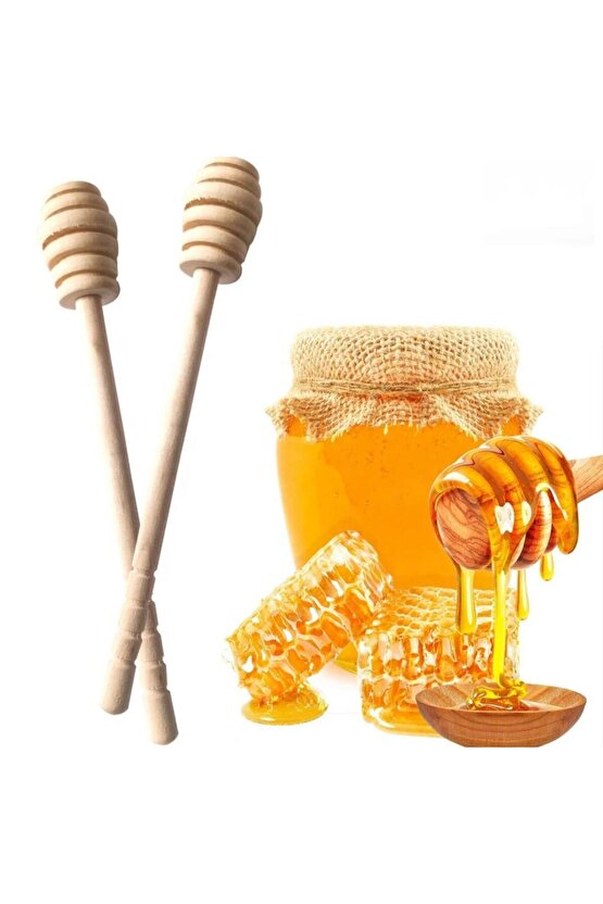 Bambu Bal Kaşığı Petek Model İkili Set