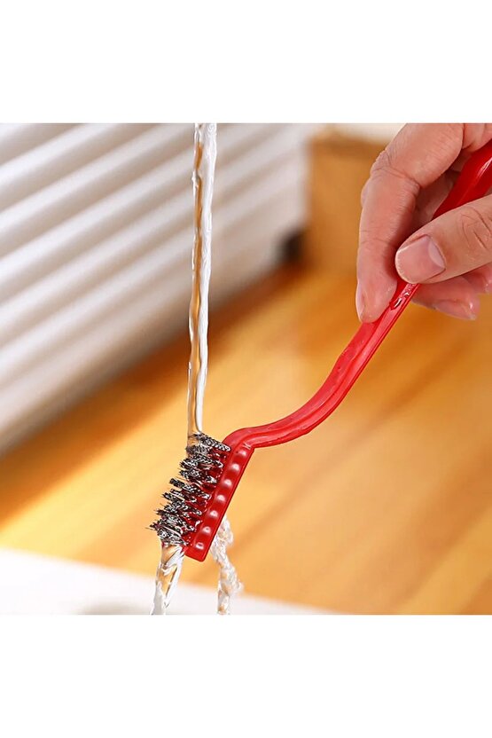 3 Adet Ocak Fırın Mangal Izgara Airfryer Temizliği Tel Pas Sökme Fırçası 3lü Yağ Temizleme Fırçası