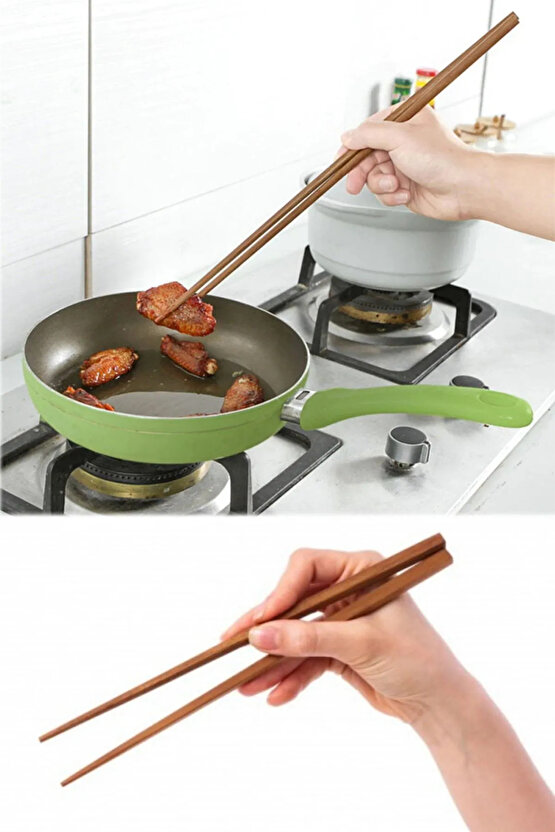 10 Çift Çubuk Yıkanabilir Bambu A Kalite Kaymaz Ahşap Chopsticks Çin Yöresel Yemek Çubuğu Stick Pro