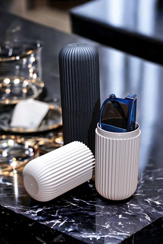 Seyahat Tipi Aksesuar Taşıma Kabı Gözlük Diş Macunu Saklama Kutusu 6.5x20 cm