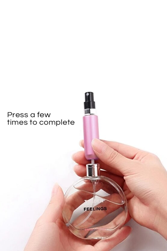 Cep Parfüm Şişesi 5 Ml Doldurulabilir Atomizer - 6 Adet Siyah