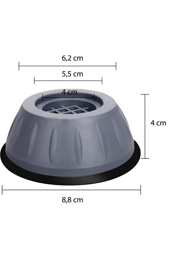 Çamaşır Makinesi Titreşim Önleyici Kaydırmaz Vantuzlu Stoper Set 4 Adet