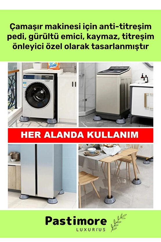 Yeni Üretim Gürültü Engelleyici Titreşim Önleyici Kauçuk Çamaşır Bulaşık Makinesi 4 Adet Ayak Pedi