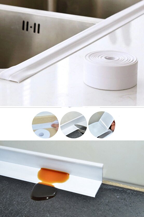 Profesyonel Su Sızdırmaz Akıllı Küvet Lavabo Klozet Banyo Mutfak Kenar Bandı Yapışkanlı Şerit Bant -