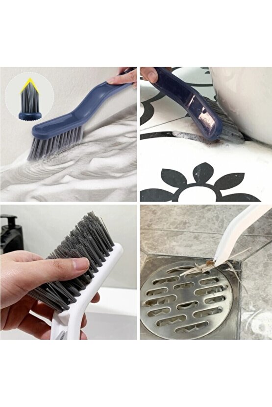 1 Adet Çok Fonksiyonlu Cımbızlı Derz, Banyo, Oluk, Mutfak Temizlik Fırçası
