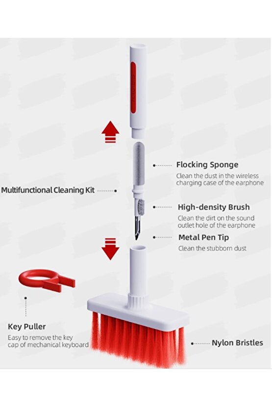 Klavye ve Kulaklık Temizleme Seti – Çok Amaçlı Detay Temizlik Fırçası