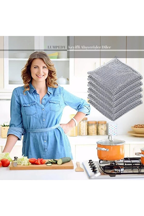 10 Adet Çok Amaçlı Tel Çizmez Bulaşık Bezi