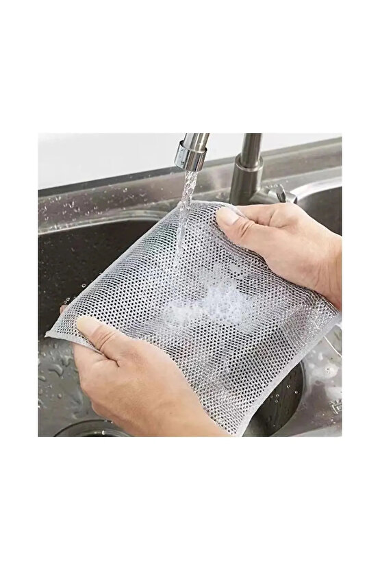 (1 Adet) Zor Kir Bezi, Inox Telli Bulaşık Bezi, Mutfak ve Banyo Bezi