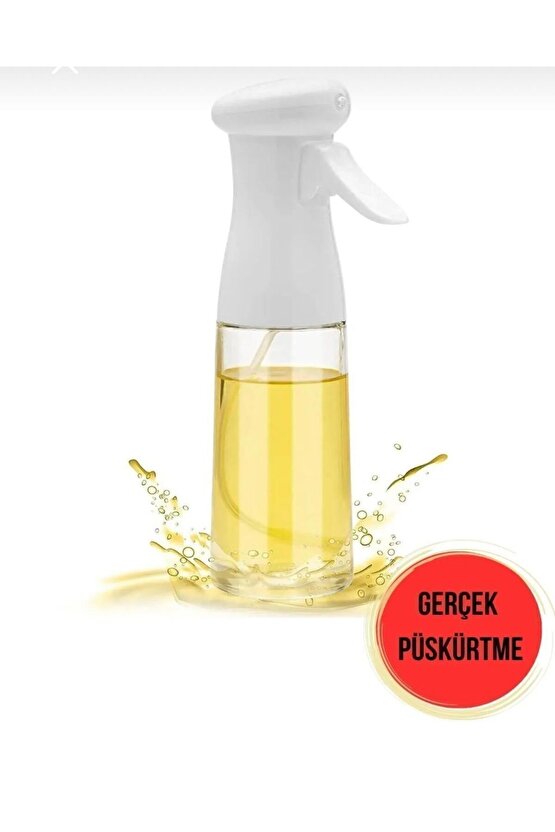 . Püskürtmeli Air Frey Cam Sprey Yağ Şişesi Zeytinyağı Limon Püskürtücü Yağdanlik 200 MI