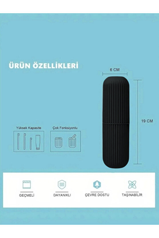 Çok Fonksiyonlu & Dayanıklı Diş Fırçalık – Seyahat İçin İdeal!