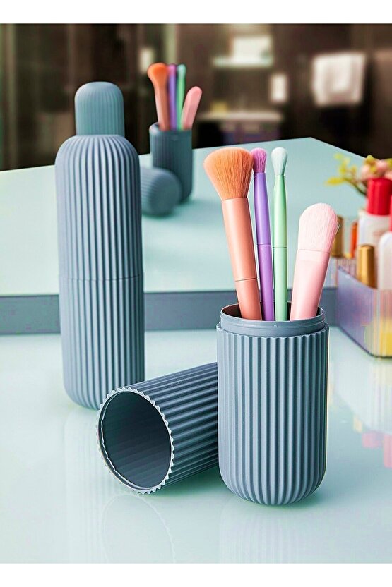 Seyahat Saklama Kabı Diş Fırçalık Organizer Banyo Kutusu Çok Amaçlı Makyaj Kutusu Gözlük Kutu 1 Adet